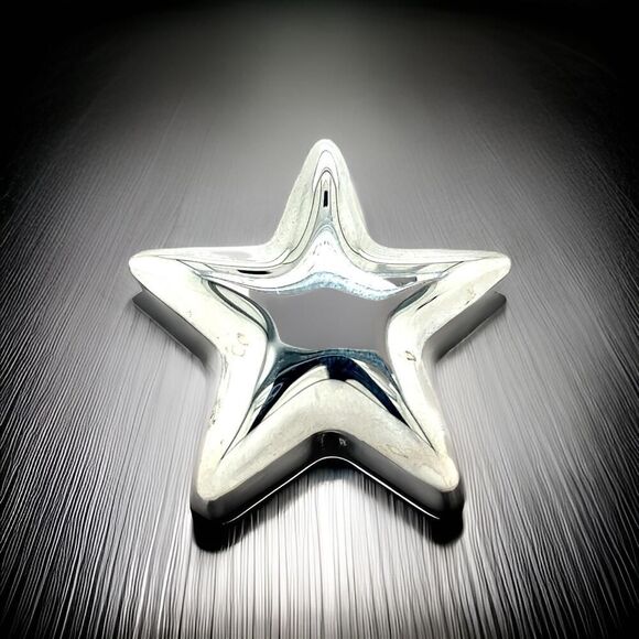 Tiffany & Co Estate Puffed Star Brooch Silver TIF549 - Picture 6 of 10